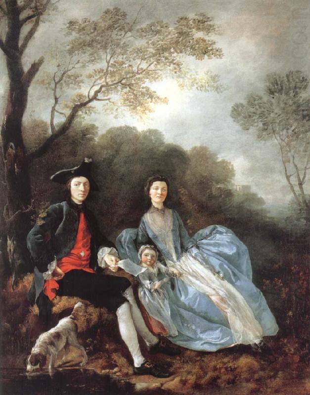 Thomas Gainsborough Self-portrait with and Daughter china oil painting image